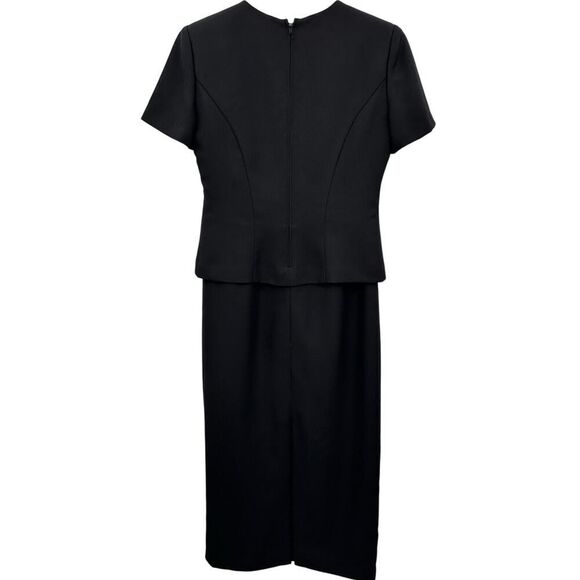 Vintage Jessica Howard Long Black Formal Party Dress Beaded Modest Neck Size 6 - Picture 2 of 9